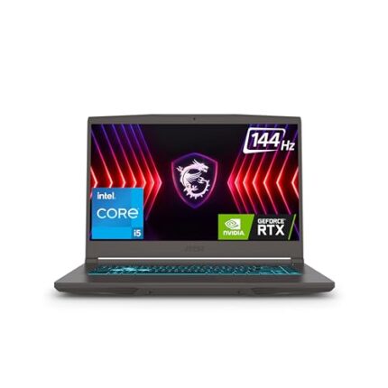 MSI Thin 15, Intel Core i5-12450H, 40CM FHD 144Hz Gaming Laptop(16GB/512GB NVMe SSD/Windows 11 Home/NVIDIA GeForce RTX 3050,GDDR6 4GB /Cosmos Gray/1.86Kg), B12UC-1692IN