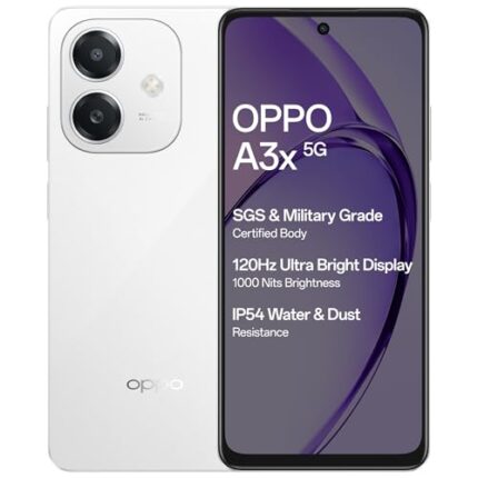 OPPO A3X 5G (Starlight White, 4GB RAM, 128GB Storage)|6.67” HD+ 120Hz Refresh Rate Screen | 45W SUPERVOOC|with No Cost EMI/Additional Exchange Offers