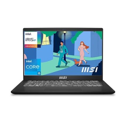 MSI Modern 14, Intel 12th Gen. i5-1235U, 36CM FHD 60Hz Laptop(8GB/512GB NVMe SSD/Windows 11 Home/MSO 2021/Intel Iris Xe Graphics/Classic Black/1.4Kg), C12MO-1249IN