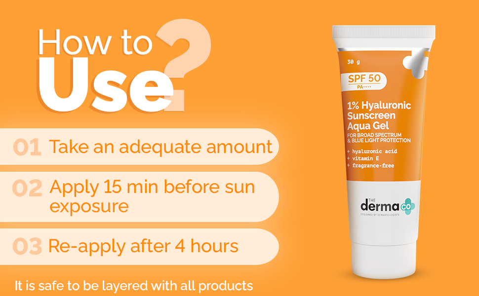 The Derma Co 1% Hyaluronic Sunscreen SPF 50