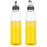 HomeWiz Oil Dispenser 1 Litre | Pack of 2 | Transparent, Leak-Proof, BPA-Free Oil Container for Cooking Oils & Vinegar | Durable Kitchen Accessory for Pouring & Storage Total 2000ml | Oil Dispenser