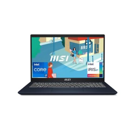 MSI Modern 15, Intel 13th Gen. i7-1355U, 40CM FHD 60Hz Laptop (8GB/512GB NVMe SSD/Windows 11 Home/Iris Xe Graphics/Star Blue/1.7Kg), B13M-290IN