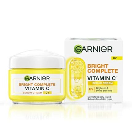 Garnier Skin Naturals Bright Complete Vitamin C Serum UV Cream, Vitamin C Day Cream for Sun Protection and Skin Brightening - Suitable For all Skin Types, 45g