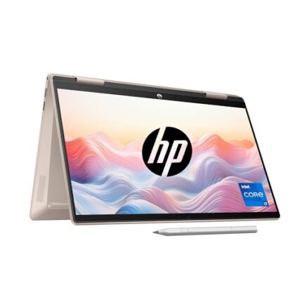 HP Pavilion x360, 13th Gen Intel Core i7-1355U, 14-inch (35.6 cm), FHD, Touchscreen, 16GB DDR4, 512GB SSD, FPR, 5 MP Camera, Backlit KB, Audio by B&O, Pen (Win 11, MSO 2021, Gold, 1.51 kg), ek1020TU