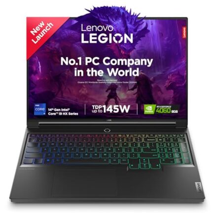 Lenovo Legion 7 Intel Core i9-14900HX 16" (40.64cm) 3.2K IPS 430Nits 165Hz Gaming Laptop (16GB/1TB SSD/Win 11/Office 2021/NVIDIA RTX 4060 8GB/100% DCI-P3/3 Month Game Pass/Grey/2.24Kg), 83FD000YIN