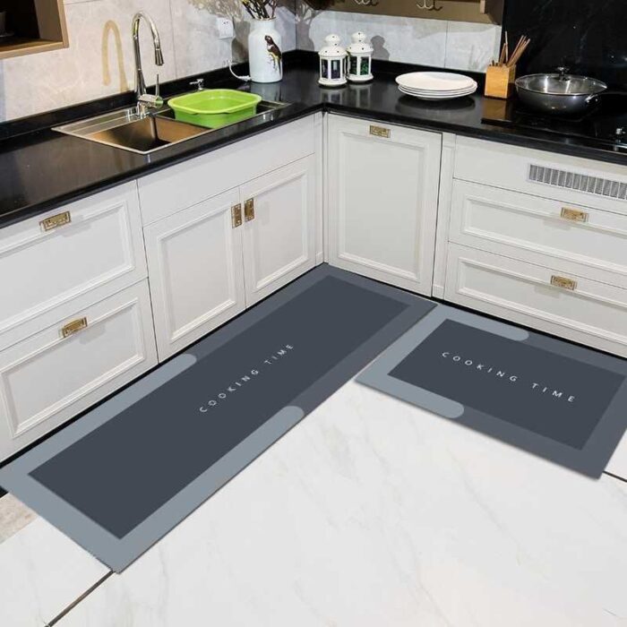 2 Pcs Kitchen Mats, Waterproof Memory Foam Kitchen Rugs, Standing Desk Mat Floor Mats, Comfort Runner Rug Carpets for Kitchen Floor, Sink (c)