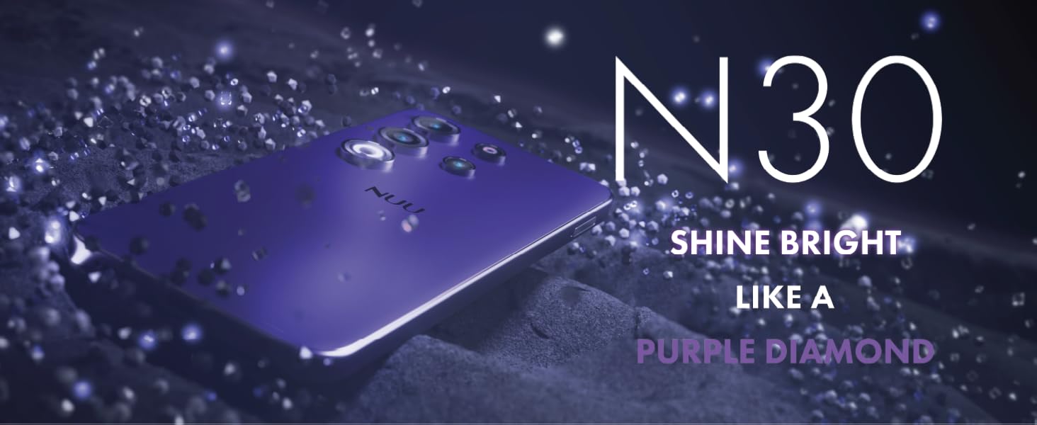 Nuu phone raising from dust purple diamond