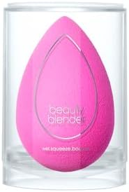 Beautyblender® | Original Pink Beauty Blender Makeup Sponge, Super-Soft Foam Easily Blends Foundations, Powders & Creams, Made in USA, Reusable, Washable, Streak Free Application, Vegan, Cruelty Free