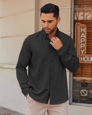 mens long sleeve wrinkle free shirt