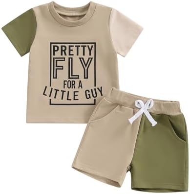 Toddler Baby Boy Summer Outfit Short Sleeve T Shirt Top Casual Shorts Set Infant Newborn Clothes 6 12 18 24 Month 2T