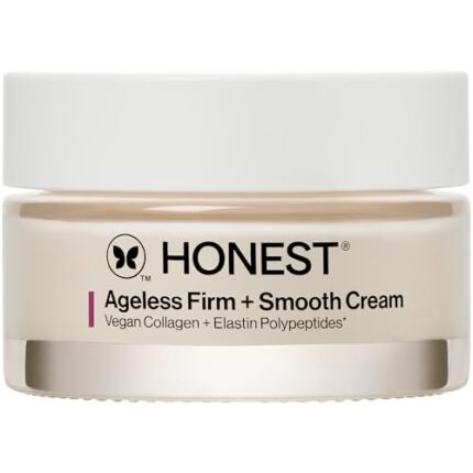 Honest Beauty Ageless Firm and Smooth Cream | Powered by Vegan Collagen and Elastin Polypeptides | Firmer, Smoother Looking Skin | Fragrance Free, EWG Verified, Vegan, Cruelty-Free | 1.7 fl oz