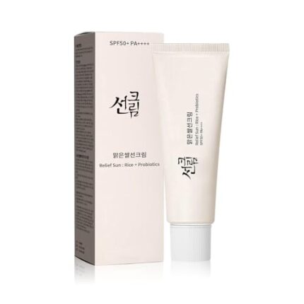 Relief Sun Organic sunscreen SPF50++++PA++++ Rice and Probiotics | Korean Skin Care Solution for All Skin Types | Nourishing Skin Protection and UV Defens