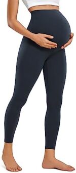 CRZ YOGA Womens Butterluxe Maternity Leggings Over The Belly 25" - Buttery Soft Workout Activewear Yoga Pregnancy Pants