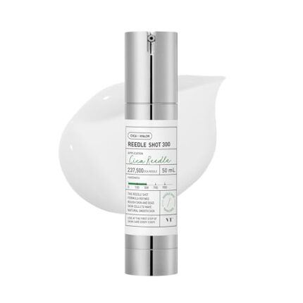 VT COSMETICS CICA Reedle Shot 300, Advanced Night Exosome, Microneedling Serum, Centella Asiatica, Hyaluronic Acid, Propolis, Soft Skin, Regeneration, Glass Skin, Korean Skin Booster 1.69Fl Oz (50ml)