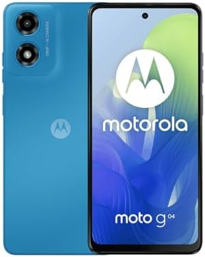 Motorola Moto G04 XT2421-2 (Dual Sim) Factory GSM Unlocked | 4+128GB | 6.56" 90Hz LCD Display | 16MP Camera | International Model - (Blue)