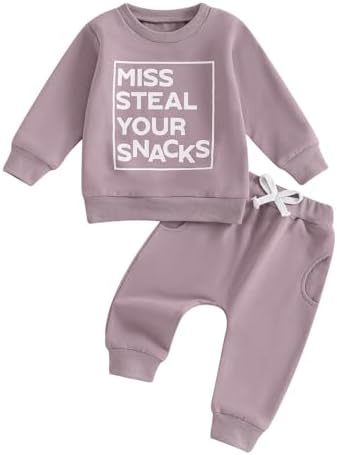 TheFound Toddler Baby Girl Clothes 6 12 18 Months 2T 3T 4T Long Sleeve Pullover Sweatshirt Pants Infant Fall Winter Outfit