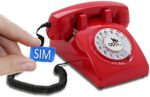 Opis 60s Mobile 4G Phone : The Rotary GSM Desk Phone/Retro Cell Phone/Senior Cell Phone for Elderly Unlocked/GSM Phone Home/Vintage Cell Phone/Senior Cell Phone Unlocked in Red