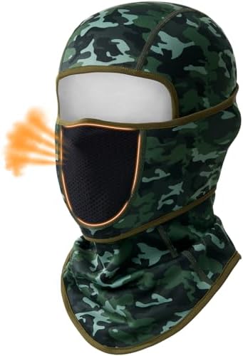 Balaclava Face Ski Mask with Movable Deisgn for Men Women-Fleece Winter Face Covering for Cold Weather Skiing Outdoor Work