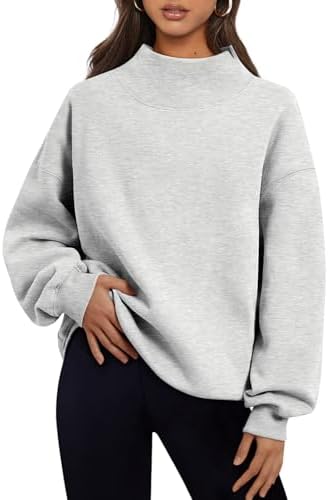 Trendy Queen Womens Oversized Sweatshirts Turtleneck Pullover Long Sleeve Hoodies Tops Fall Fashion Outfits 2025 Clothes