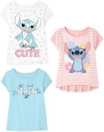 Disney Lilo & Stitch T-Shirt (Sets) Angel Nani Pleakley Jookiba Kids Graphic Outfit Tee Toddlers Birthday to Girls Clothes