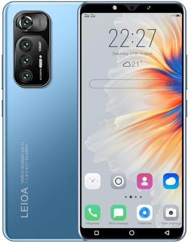 5.0 Inch HD Display, Dual SIM 3G/2G Cheap Mobile Phone, 16GB ROM【Expandable up to 128GB】, Android 9.0, WiFi/Bluetooth/Face Unlocked Phone (Blue)