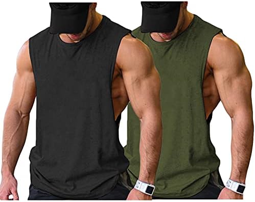 COOFANDY Men Workout Tank Top Gym Bodybuilding Sleeveless Muscle T Shirts Cut Off Shirts