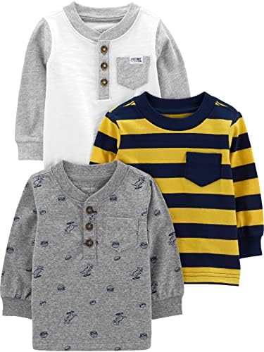 Simple Joys by Carter's Boys' 3-Pack Long Sleeve Shirts