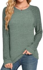 Desol Long Sleeve Shirts for Women, Tunic Tops for Women Casual Loose Fit Crew Neck, 2024 Fall Fashion Pullover Sweaters