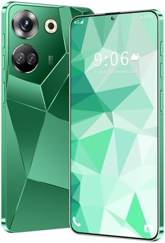 C20 Pro Smartphone Android 13 Unlocked Cell Phone 6.7 Inch HD Screen Unlocked Phone 8-Core 8GB+256GB Android Phone 6000mAh Battery Super Endurance, Dual SIM Card/Face Unlock/GPS Android Phone (Green)