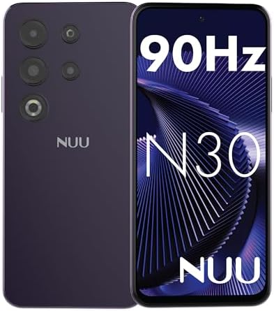 NUU N30 Cell Phone Unlocked for T-Mobile, Mint, Metro, Qlink, Tello 6GB/128GB, Teen Phone, Dual SIM 4G, Octa-Core 6.7" 90Hz HD+, Any Parental APP, Unlocked Android Phones, Purple, 1 Year US Warranty