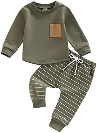 Newborn Baby Boy Clothes Set 2pcs Long Sleeve Top and Pants Suit Toddler Baby Fall Winter Clothes