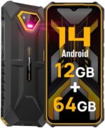 Ulefone Armor X13 Rugged Cell Phones Android 14, 50MP+24MP+8MP Cameras Unlocked Smartphone, 12+64GB Storage, 6.52” Screen, 6320mAh, NFC,GPS,Dual 4G Volte T-Mobile Rugged Phones (Orange)