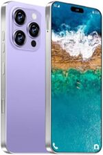 Huness I16 ProMAX 12+512GB Smartphone Unlocked Cell Phone,6.99" HD Screen Unlocked Phones,Battery 7000mAh Android 13,Face ID/Fingerprint Button unlock/Photos/5G/Dual SIM/GPS (Purple, 12+512)