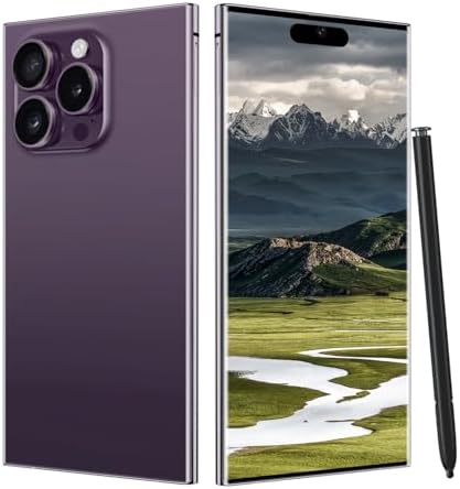 Unlocked Cell Phones I15 Ultra Smartphones 5G Phone Android 13 Mobile Phones with 8GB+256GB 7" Display 48MP+108MP Camera 6800 mAh Dual SIM/Build-in Pen (Violet)