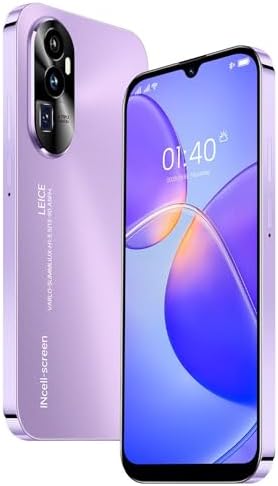 Cheap Unlocked Smartphone, 6.3 inch HD Display, Android10.0, Dual SIM, Dual Cameras, 2GB RAM+16GB ROM (Expandable to 128GB), Support: WiFi, Bluetooth, GPS 3G Mobile Phones (Purple)