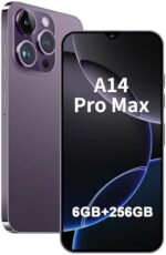 Unlocked Android Phone A14 pro max Smartphone 6GB+256GB Cell Phone 24MP+50MP Camera Pixels 5000mAh Battery for Extended Standby 6.8-inch HD Screen Mobile Phone 5G Dual SIM (Purple)