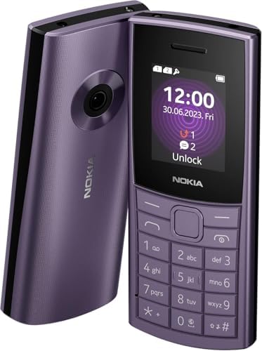 Nokia 110 4G | Dual SIM | GSM Unlocked Mobile Phone | Volte | Blue | International Version | Not AT&T/Cricket/Verizon Compatible - Purple