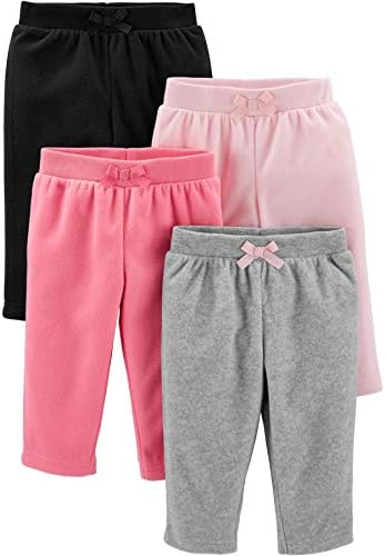 Simple Joys by Carter's Baby Girls' 4-Pack Fleece Pants