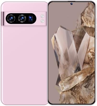 Pixel 8 PRO Unlocked Cellphone Smartphone Android 13 Unlocked Phone with 6.8-inch Display/ 108MP+48MP Camera/Dual SIM/8GB+256GB/6800mAh/FACE ID/Fingerprint/5G Mobile Phone (Pink)