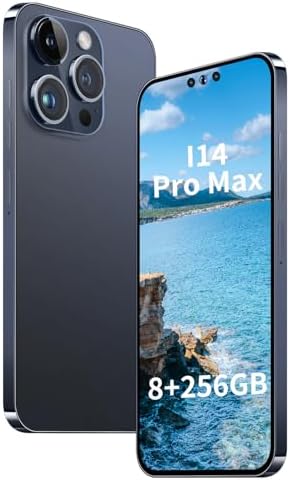 Unlocked Android Phone A14 PROMAX Smartphone 8GB+256GB Cell Phone 24MP+50MP Camera Pixels 6800mAh Battery for Extended Standby 6.7 inch HD Screen Mobile Phone 4G Dual SIM (Deep Sea Blue)