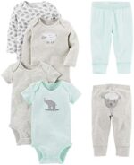 Simple Joys by Carter's unisex-baby 6-piece Bodysuits (Short and Long Sleeve) and Pants Set