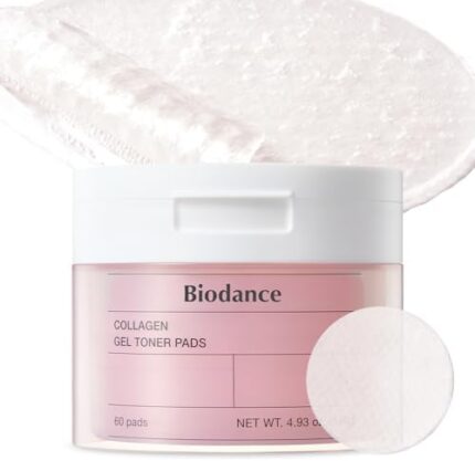 Biodance Collagen Gel Toner Pads | Pore Perfecting, Improving Elasticity, Korean Toner Pads for Sensitive Skin | 4.93 fl.oz.(140g), 60Pads