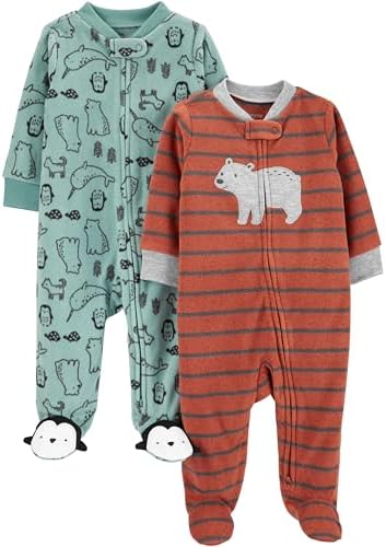 Simple Joys by Carter's Baby Boys' 2-Pack Fleece Footed Sleep and Play