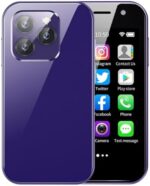 Mini 4G Smartphone Unlocked, 3.0 Inch Dual Sim Quad Core Mini Phone Premium Child Phone Small Phone Student Pocket Cellphone, 3+32GB (Purple)