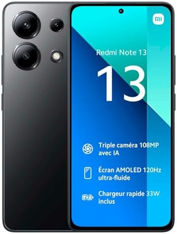 Xiaomi Redmi Note 13 4G LTE (512GB + 8GB) 6.67" 108MP (for Tmobile Mint Tello Global) GSM Global Bands Unlocked (Global Version) (Midnight Black)