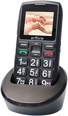 4G SIM-Free Mobile Phone for The Elderly with Big Button, LTE Unlocked Easy to Use Basic Senior Phones with SOS Function,Loud Volume,1800 mAh,Single SIM Slot,Charging Dock and Flashlight