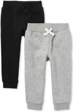 The Children's Place Baby Boys' Active Fleece Jogger Pants 2 Pack