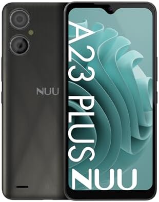 NUU A23Plus Basic Cell Phone for AT&T, T-Mobile, Cricket, Mint Mobile, Metro, 64G/3GB 6.3" 4G LTE, Q Link, Hello Mobile Dual SIM, Black, 365 Days US Warranty with Detachable & Replaceable Battery