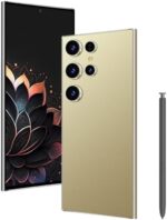 I24 Ultra 5G Smartphone,256GB Built in Pen The Cellphone,Unlocked Android 13.0,64MP Zoom Cameras 6.8’’HD Screen,6800mAh Long Battery Life,Dual SIM/Stylus/US Version Dumbphone(Titanium Gold)