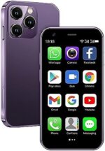 Mini Smartphone Students Quad Core Smallest Mobile Phone 3.0 Inch Unlocked Android Kids Cell Phones Dual Sim Card Cute Palm Child 3G Small Smartphone (Purple,2GB+16GB)